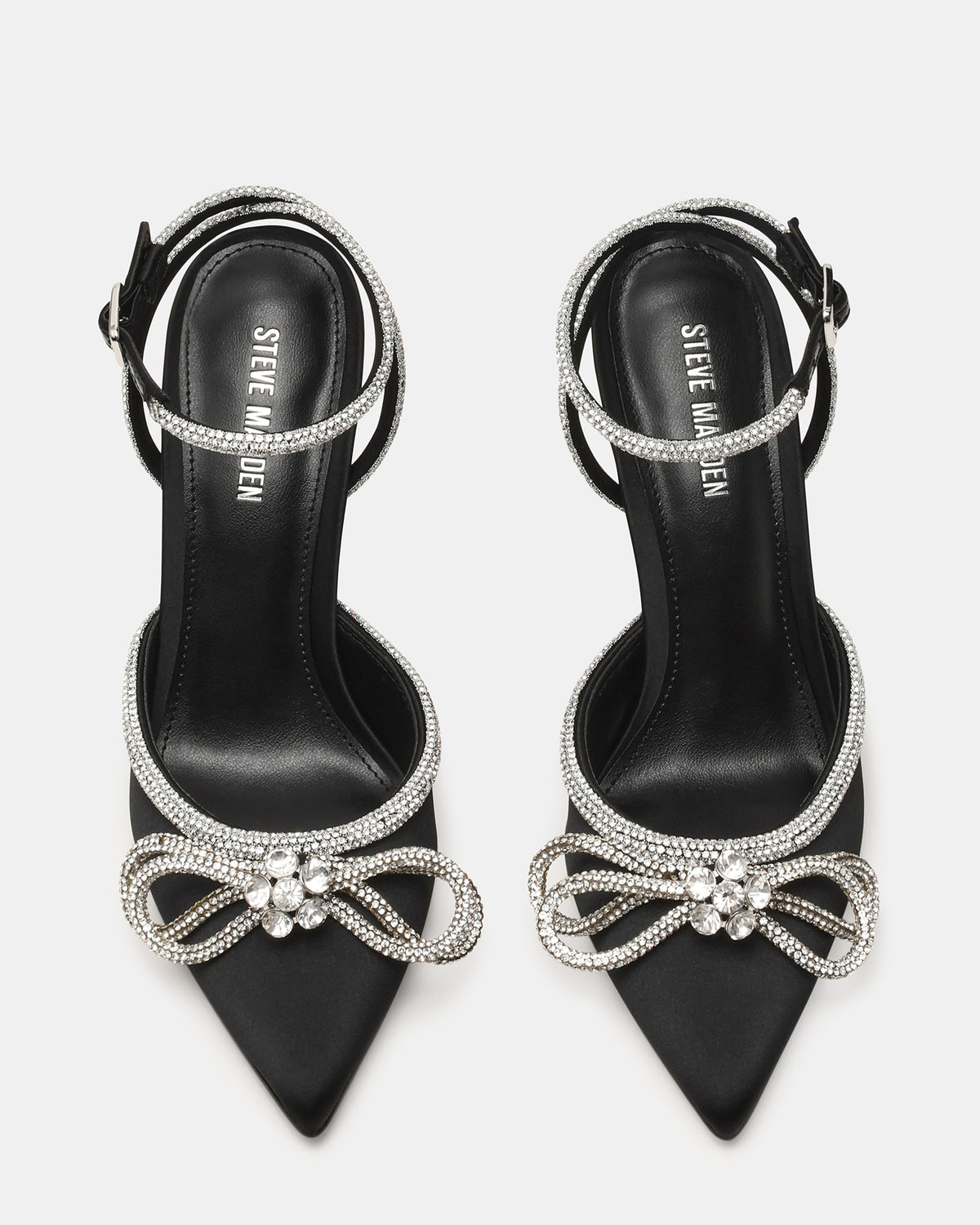 VIABLE Black Women's Rhinestone-Embellished Stilettos Steve Madden BLACK