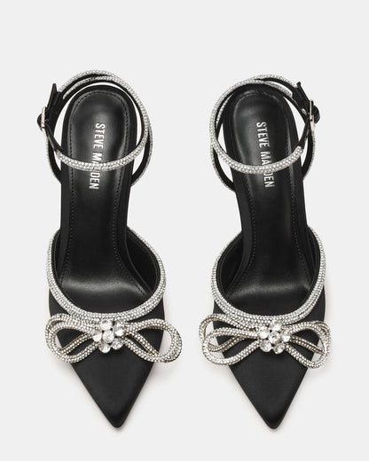 VIABLE Black Women's Rhinestone-Embellished Stilettos Steve Madden BLACK