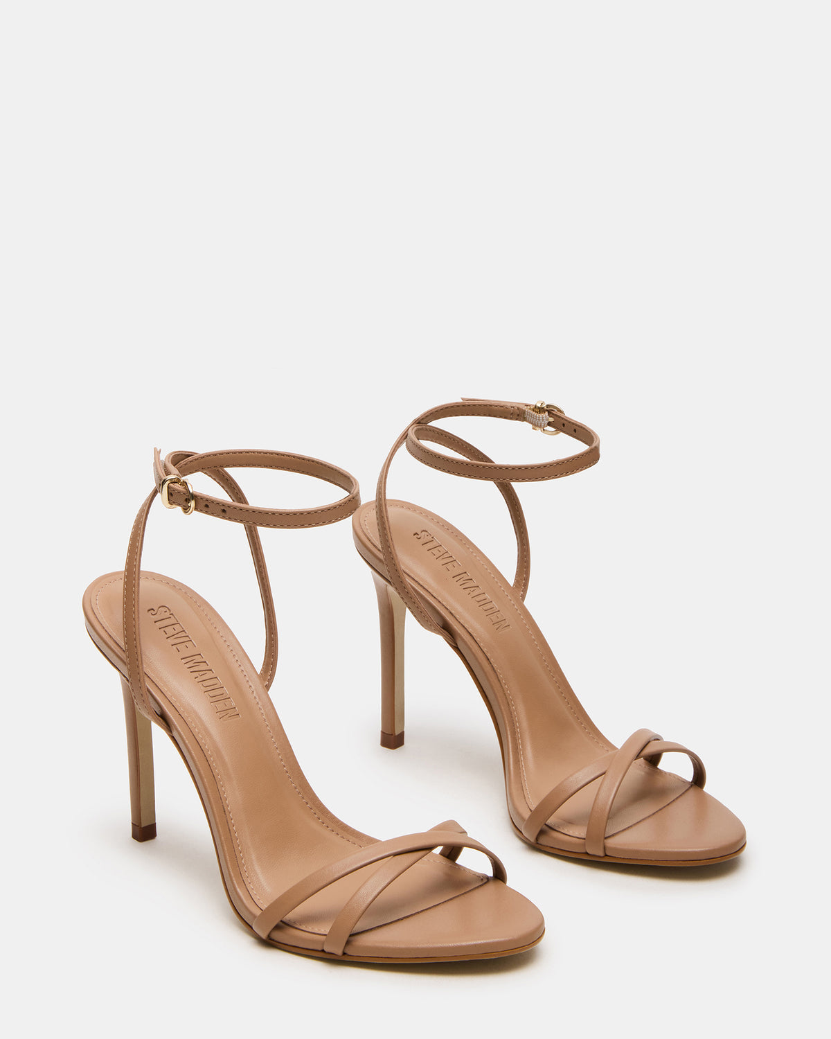 JYPSEY Tan Leather Strappy Stiletto Women's Heel Steve Madden TAN LEATHER