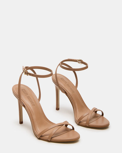 JYPSEY Tan Leather Strappy Stiletto Women's Heel Steve Madden TAN LEATHER