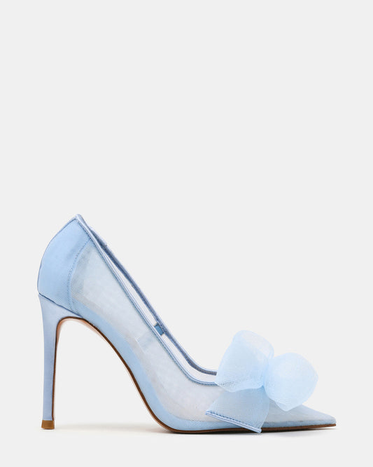 TAFFY Blue Bow Pointed-Toe Stiletto Pump Women's Heel
