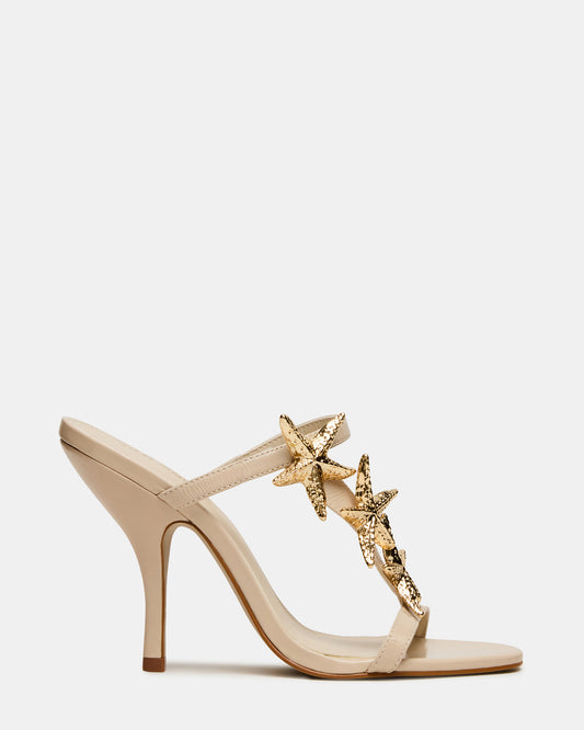 AQUARIAN Bone Star-Detail Round-Toe Mule Women's Heel Steve Madden BONE
