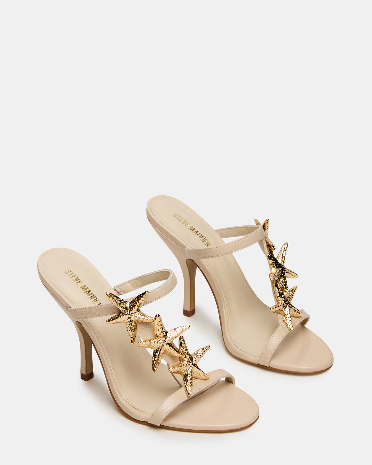AQUARIAN Bone Star-Detail Round-Toe Mule Women's Heel Steve Madden BONE