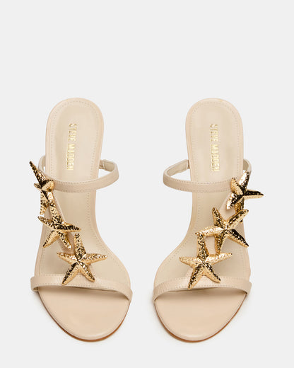 AQUARIAN Bone Star-Detail Round-Toe Mule Women's Heel Steve Madden BONE