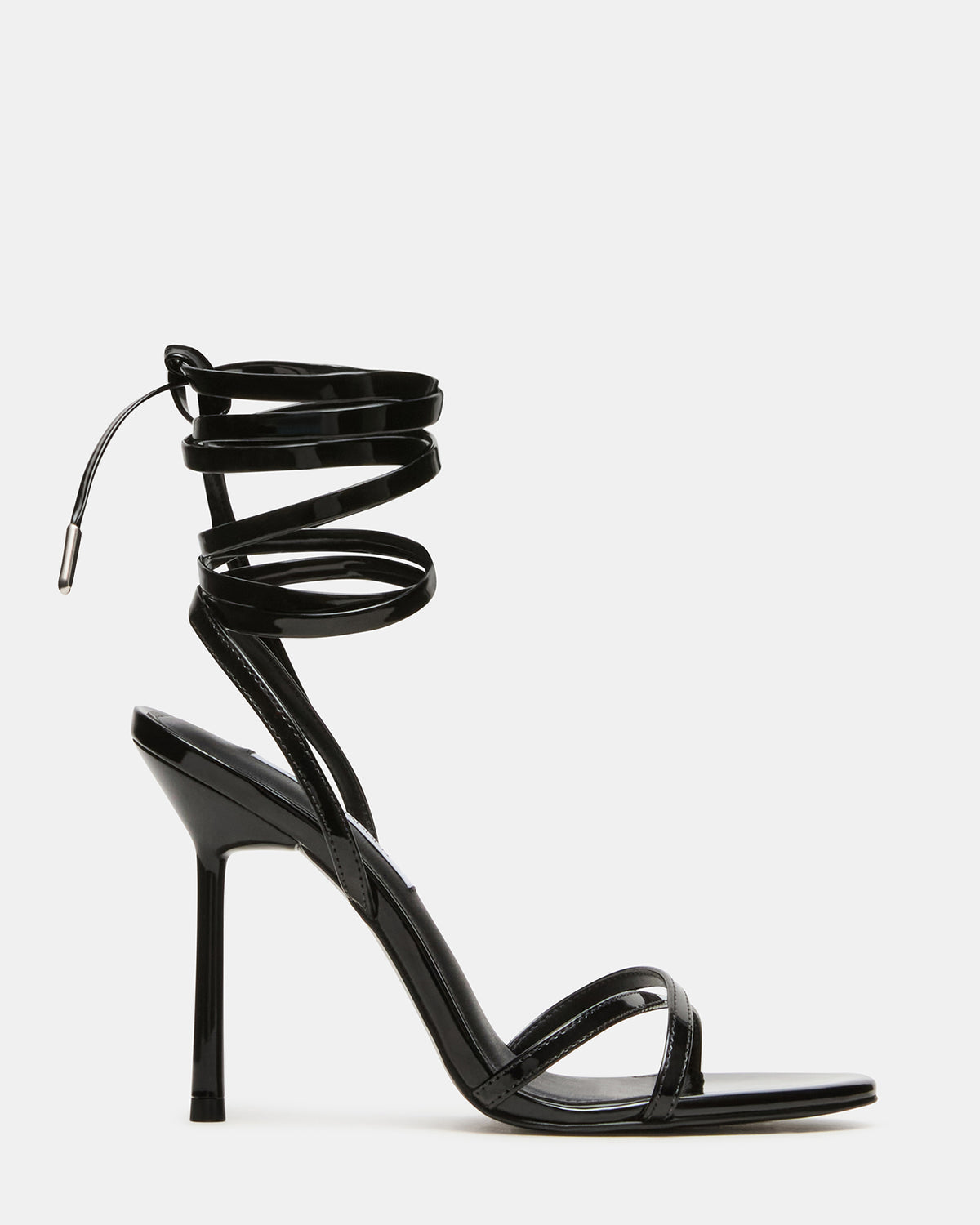 NERI Black Patent Strappy Stiletto Round-Toe Women's Heel Steve Madden BLACK PATENT