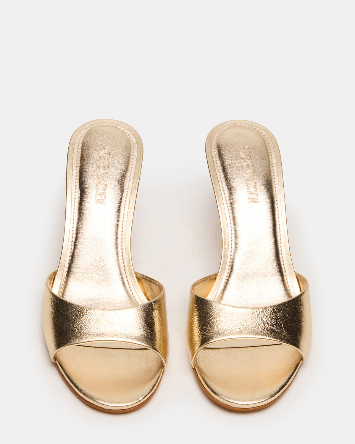 KENDRIX Gold Leather Mule Stiletto Women's Heel Steve Madden GOLD LEATHER