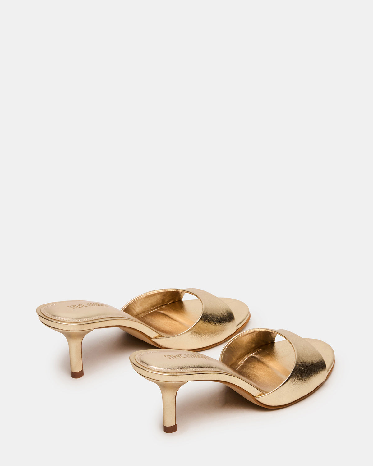 KENDRIX Gold Leather Mule Stiletto Women's Heel Steve Madden GOLD LEATHER