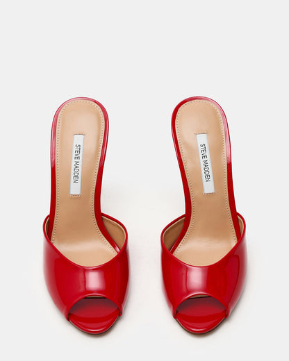 PRIYA Red Patent Mule Women's Heel Steve Madden RED PATENT