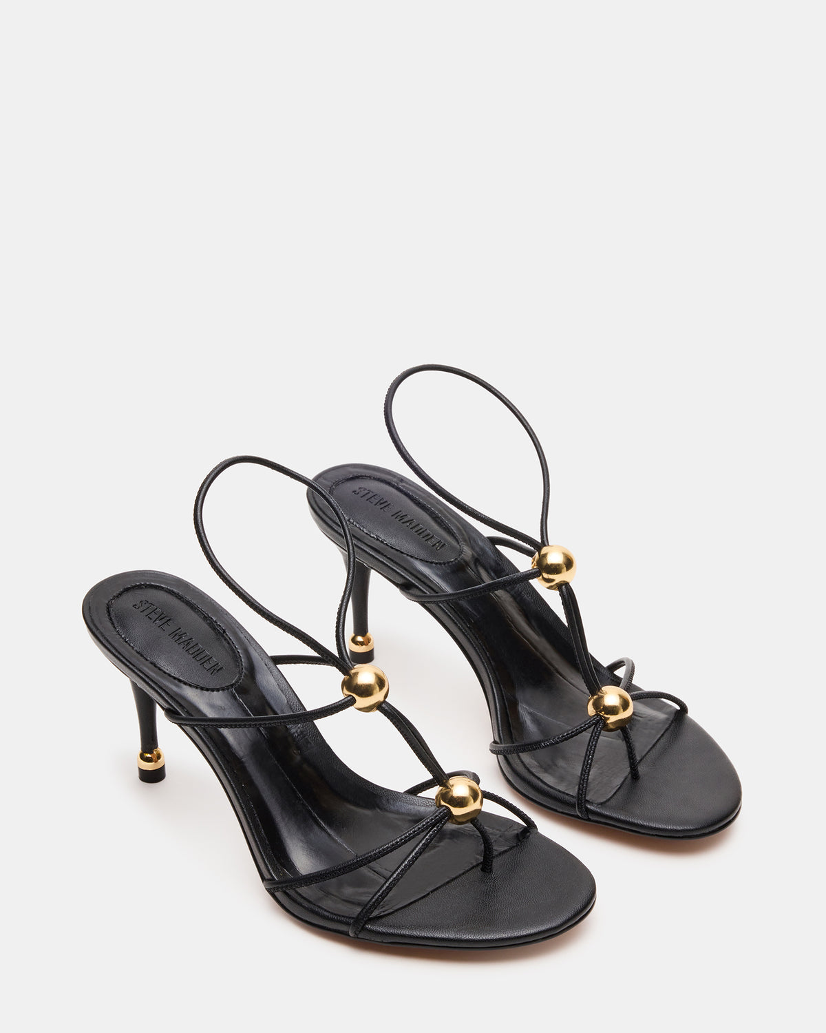 RAMOS Black Strappy Stiletto Women's Heel Steve Madden BLACK