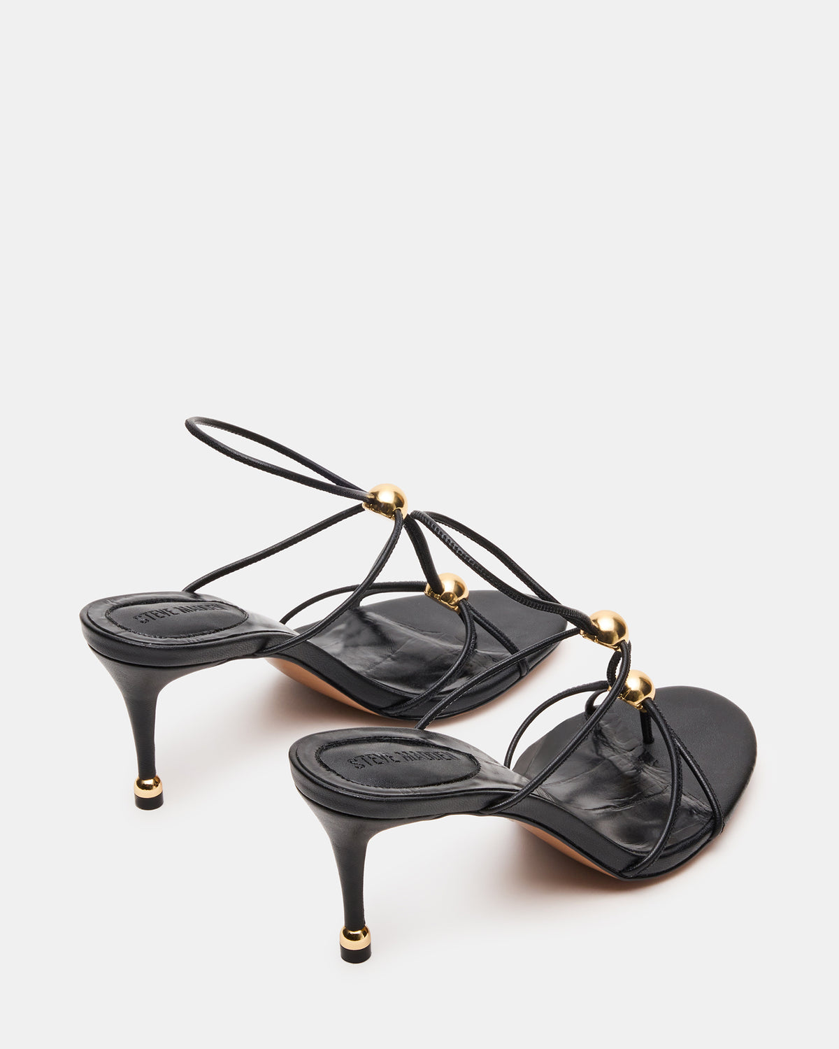 RAMOS Black Strappy Stiletto Women's Heel Steve Madden BLACK