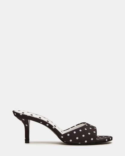 KENDRIX Black/White Mule Stiletto Women's Heel Steve Madden BLACK WHITE