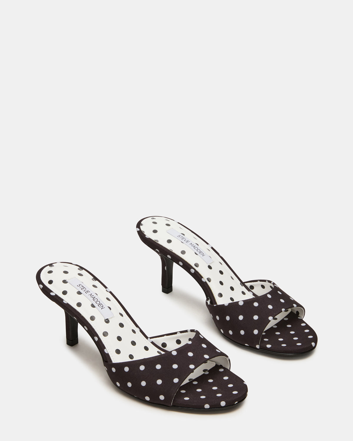 KENDRIX Black/White Mule Stiletto Women's Heel Steve Madden BLACK WHITE