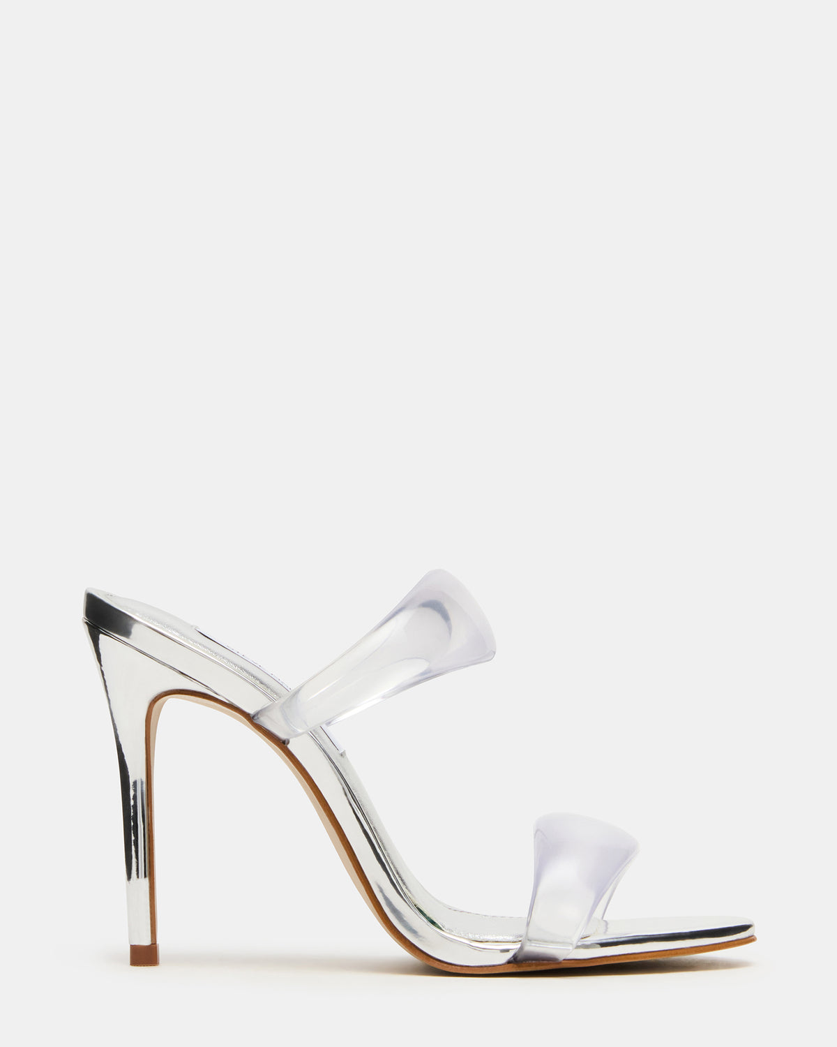 SATURN Jelly Clear Stiletto Mule Women's Heel Steve Madden CLEAR