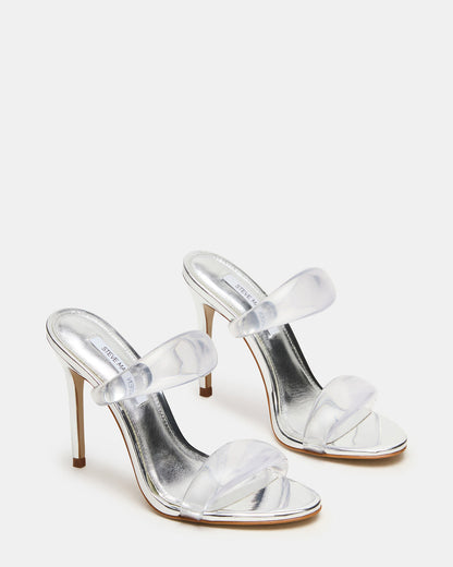 SATURN Jelly Clear Stiletto Mule Women's Heel Steve Madden CLEAR