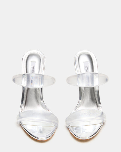 SATURN Jelly Clear Stiletto Mule Women's Heel Steve Madden CLEAR