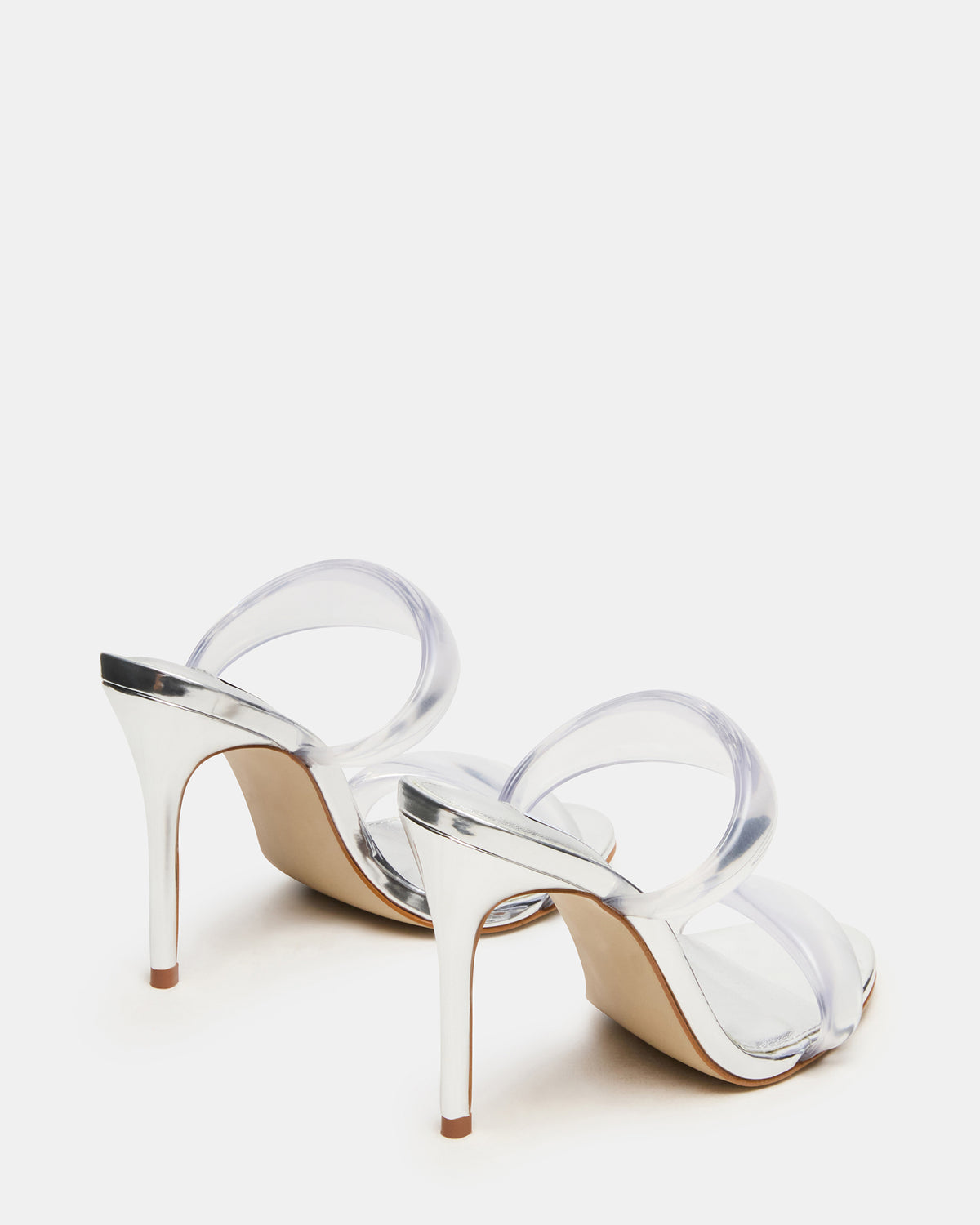 SATURN Jelly Clear Stiletto Mule Women's Heel Steve Madden CLEAR