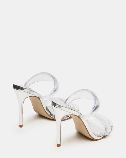 SATURN Jelly Clear Stiletto Mule Women's Heel Steve Madden CLEAR