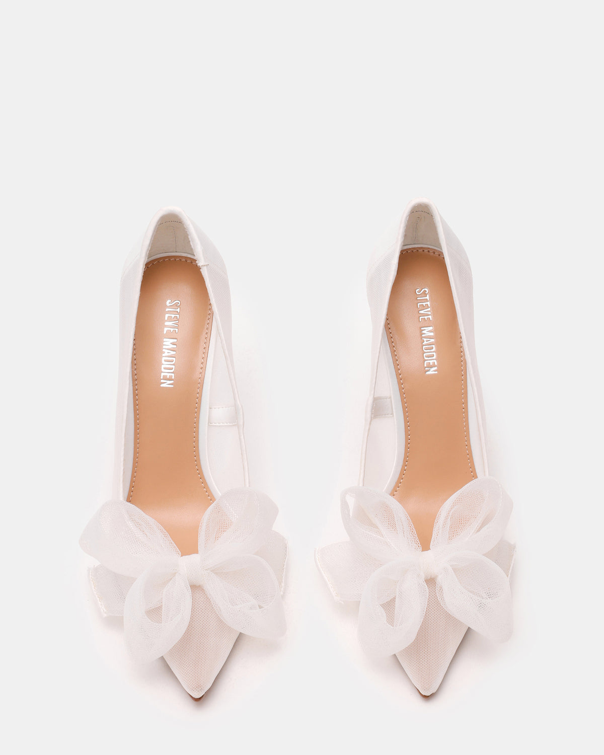 TAFFY White Bow Pointed-Toe Stiletto Pump Women's Heel Steve Madden WHITE