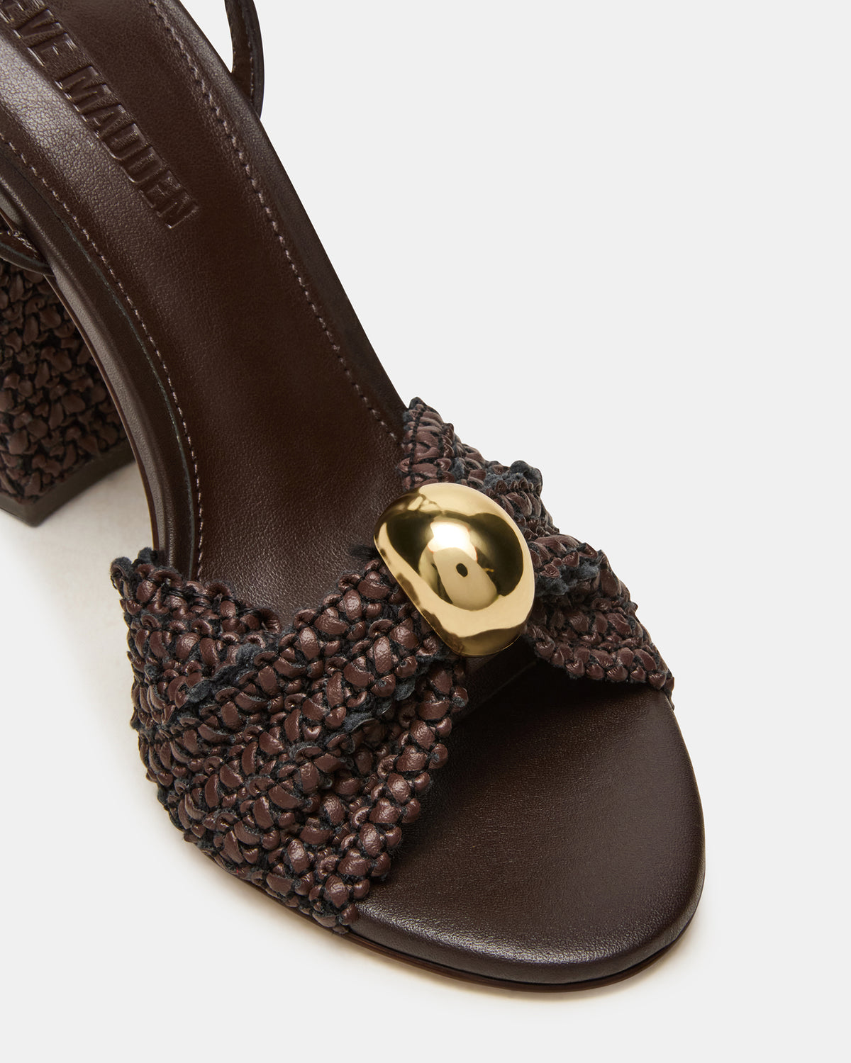 CHEYLA Brown Multi Raffia Women's Block Heels Steve Madden BROWN MULTI