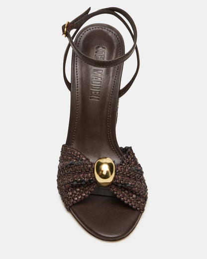 CHEYLA Brown Multi Raffia Women's Block Heels Steve Madden BROWN MULTI