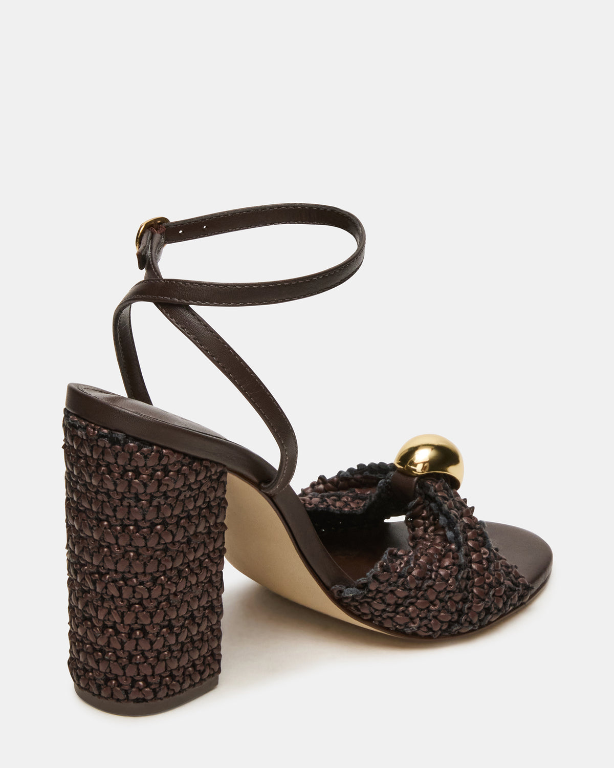 CHEYLA Brown Multi Raffia Women's Block Heels Steve Madden BROWN MULTI