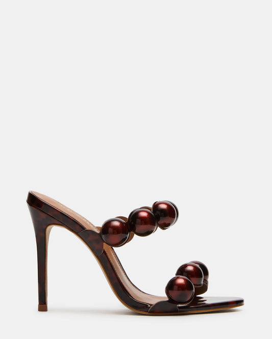 SATURN Beads Tortoise Stiletto Mule Women's Heel Steve Madden TORTOISE