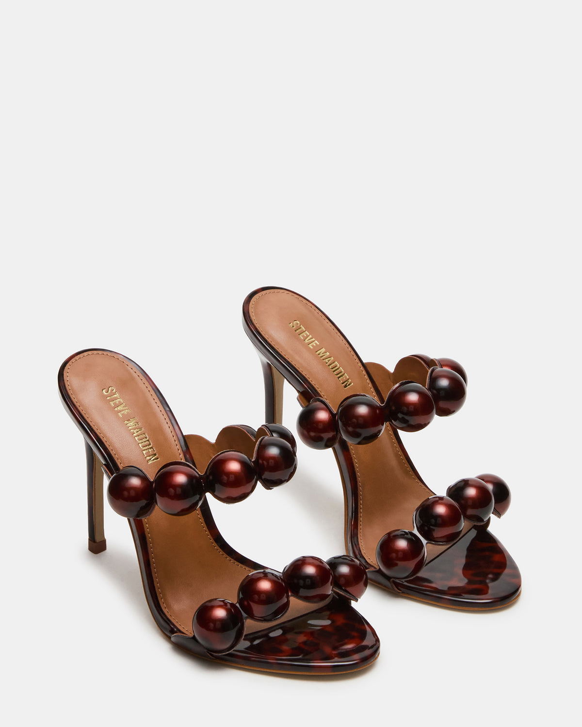 SATURN Beads Tortoise Stiletto Mule Women's Heel Steve Madden TORTOISE