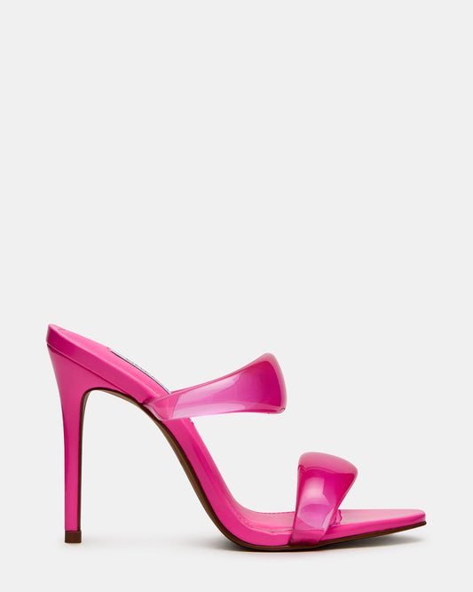 SATURN Jelly Pink Stiletto Mule Women's Heel Steve Madden PINK
