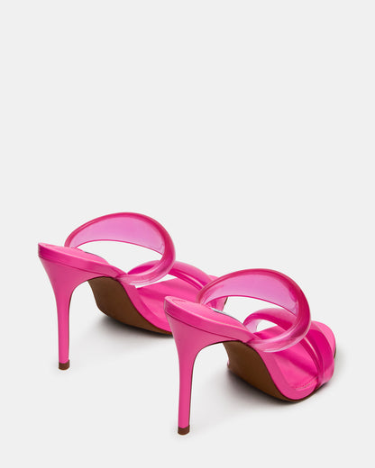 SATURN Jelly Pink Stiletto Mule Women's Heel Steve Madden PINK