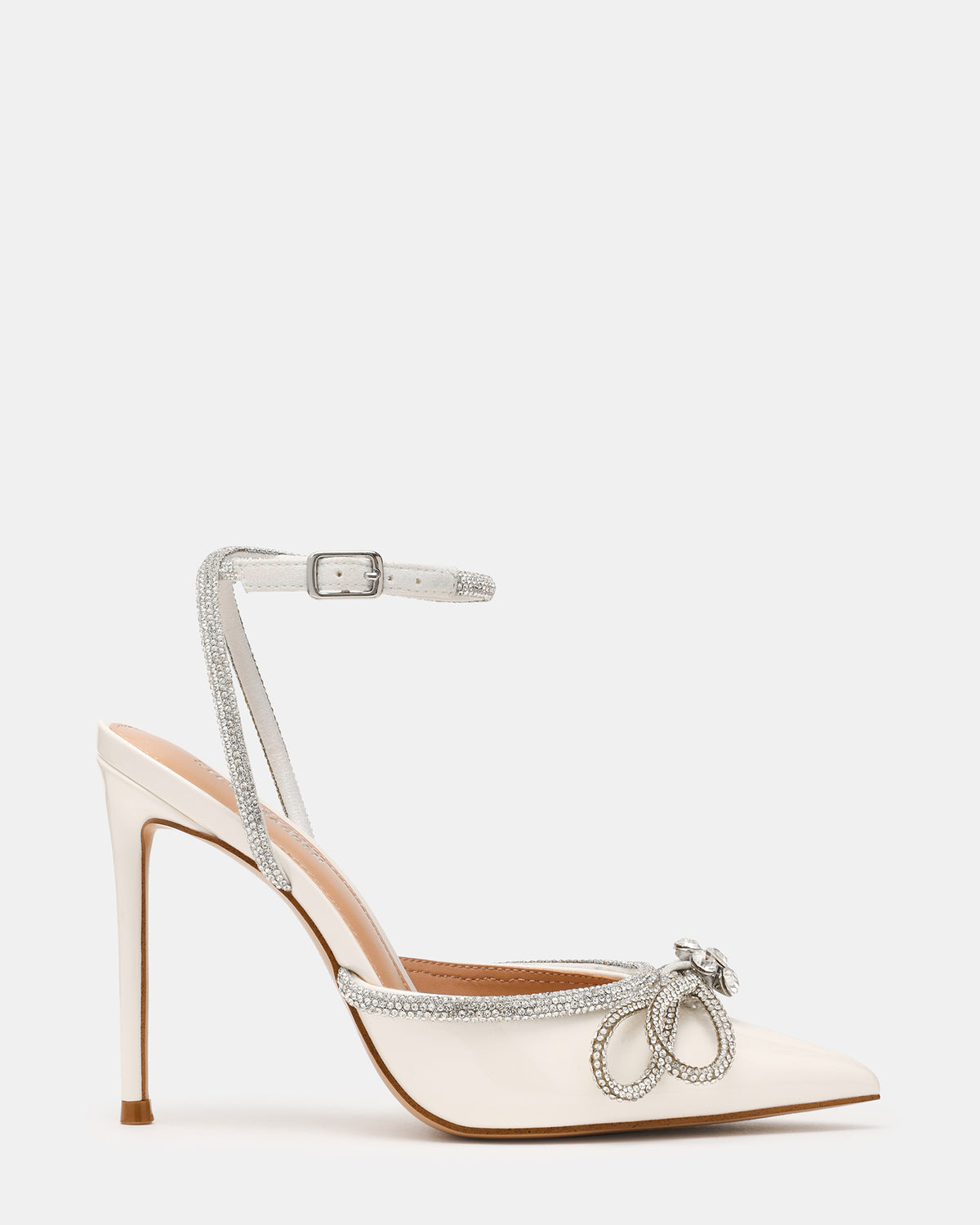 VIABLE Off-White Women's Rhinestone-Embellished Stilettos Steve Madden OFF-WHITE