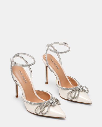 VIABLE Off-White Women's Rhinestone-Embellished Stilettos Steve Madden OFF-WHITE