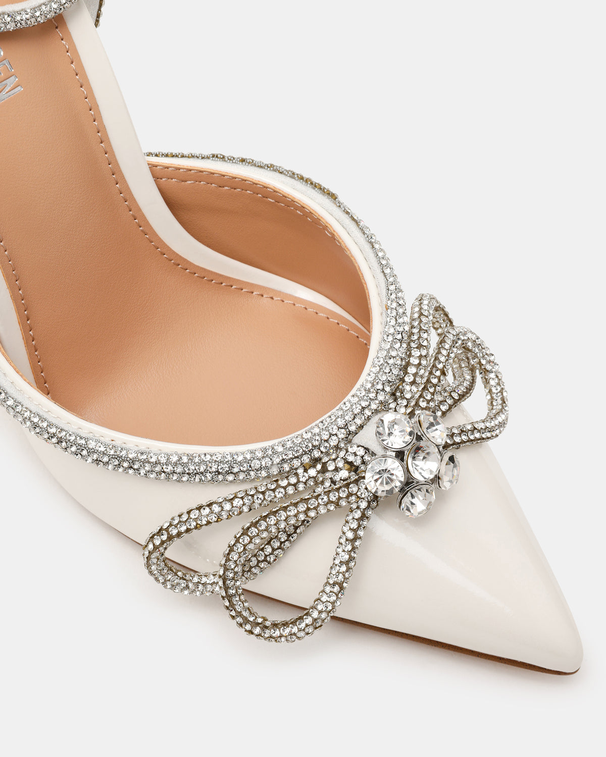VIABLE Off-White Women's Rhinestone-Embellished Stilettos Steve Madden OFF-WHITE