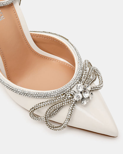 VIABLE Off-White Women's Rhinestone-Embellished Stilettos Steve Madden OFF-WHITE