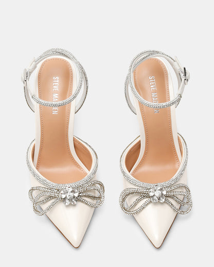 VIABLE Off-White Women's Rhinestone-Embellished Stilettos Steve Madden OFF-WHITE