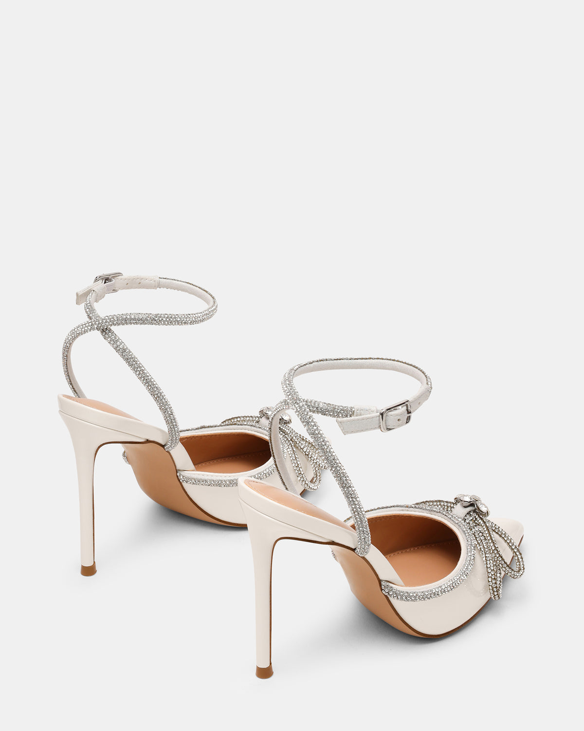 VIABLE Off-White Women's Rhinestone-Embellished Stilettos Steve Madden OFF-WHITE
