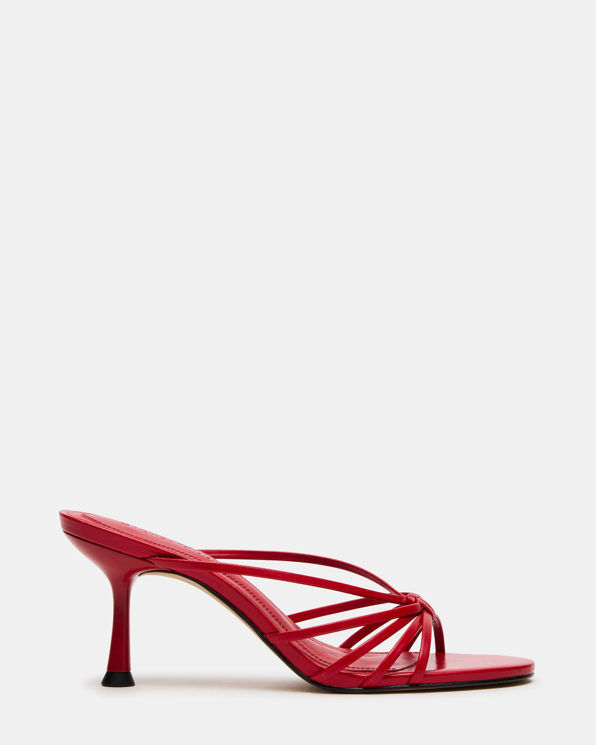 EDNA Red Leather Strappy Mule Women's Heel Steve Madden RED LEATHER