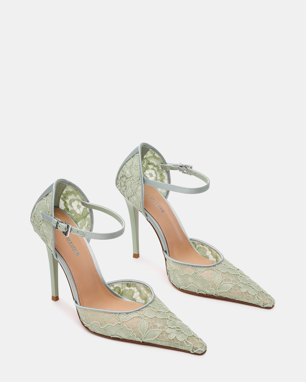 AVANT Pistachio Lace Pointed-Toe Stiletto Pump Women's Heel Steve Madden PISTACHIO