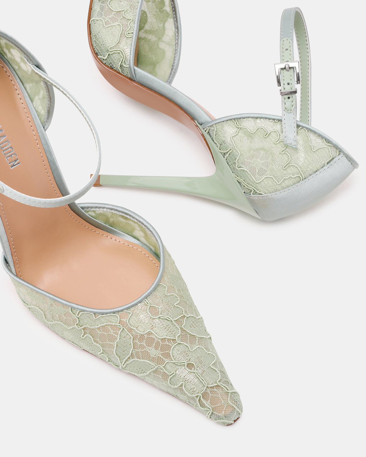 AVANT Pistachio Lace Pointed-Toe Stiletto Pump Women's Heel Steve Madden PISTACHIO