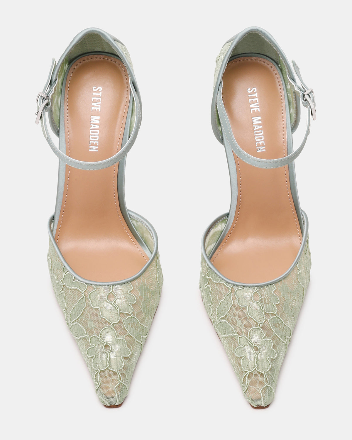 AVANT Pistachio Lace Pointed-Toe Stiletto Pump Women's Heel Steve Madden PISTACHIO