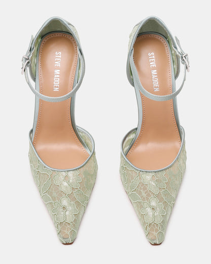 AVANT Pistachio Lace Pointed-Toe Stiletto Pump Women's Heel Steve Madden PISTACHIO
