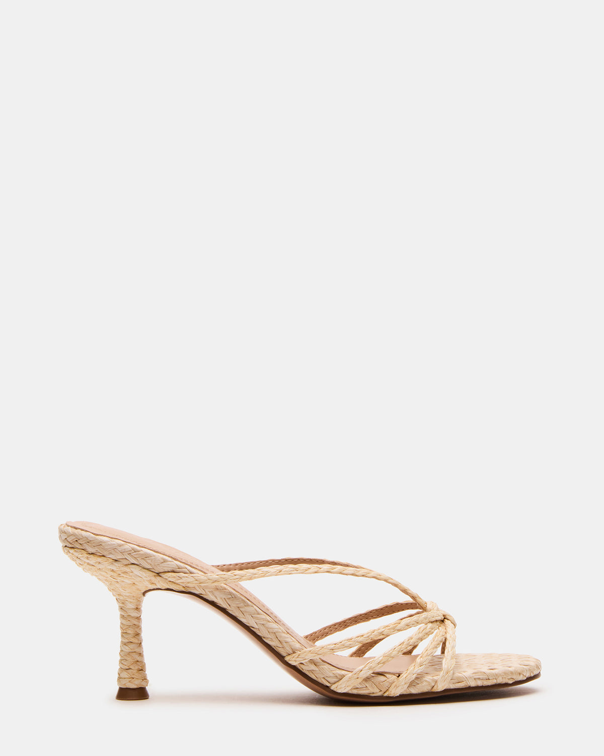 EDNA Natural Raffia Strappy Mule Women's Heel Steve Madden NATURAL RAFFIA