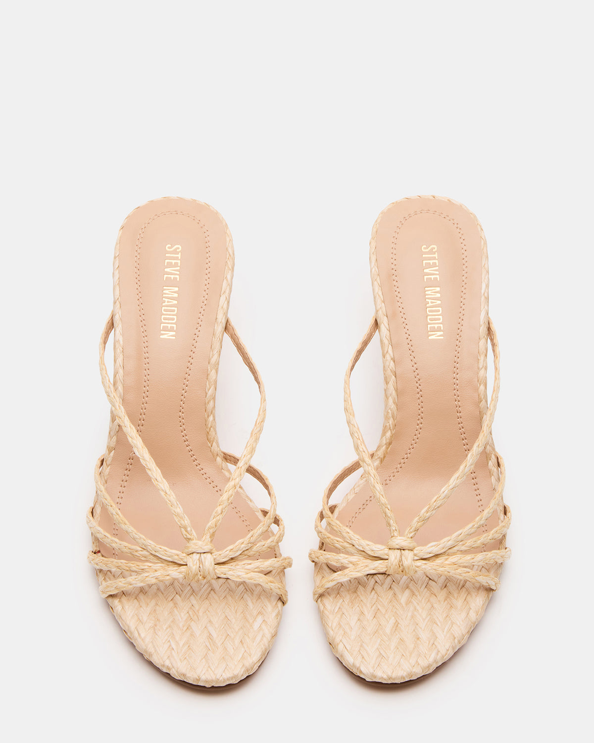 EDNA Natural Raffia Strappy Mule Women's Heel Steve Madden NATURAL RAFFIA