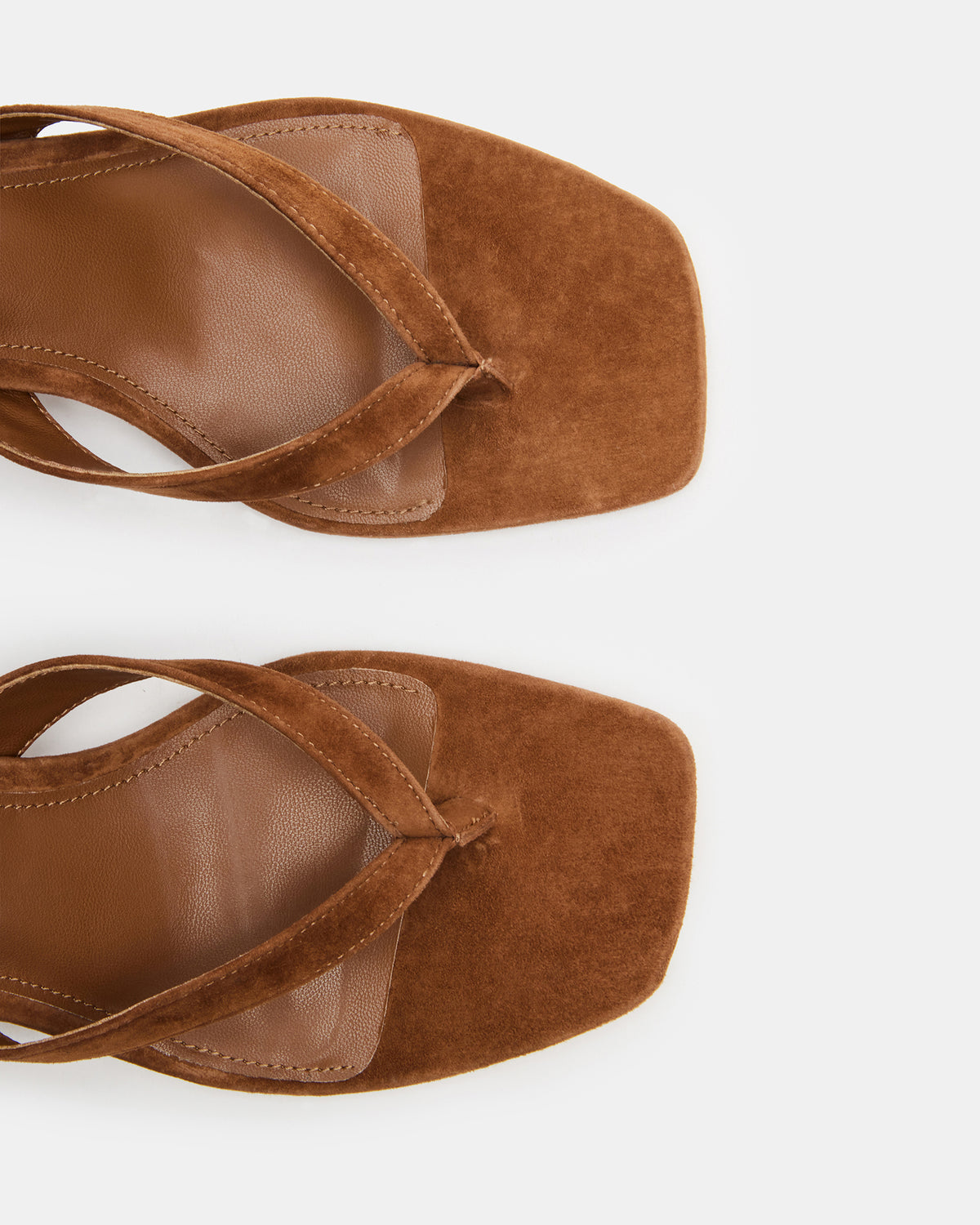 TRACIE Chestnut Suede Thong Strap Women's Kitten Heel Steve Madden CHESTNUT SUEDE