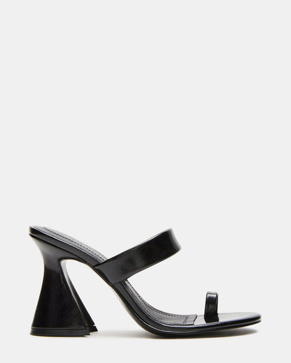 RENIE Black Women's Open Toe Mule Heel Steve Madden BLACK