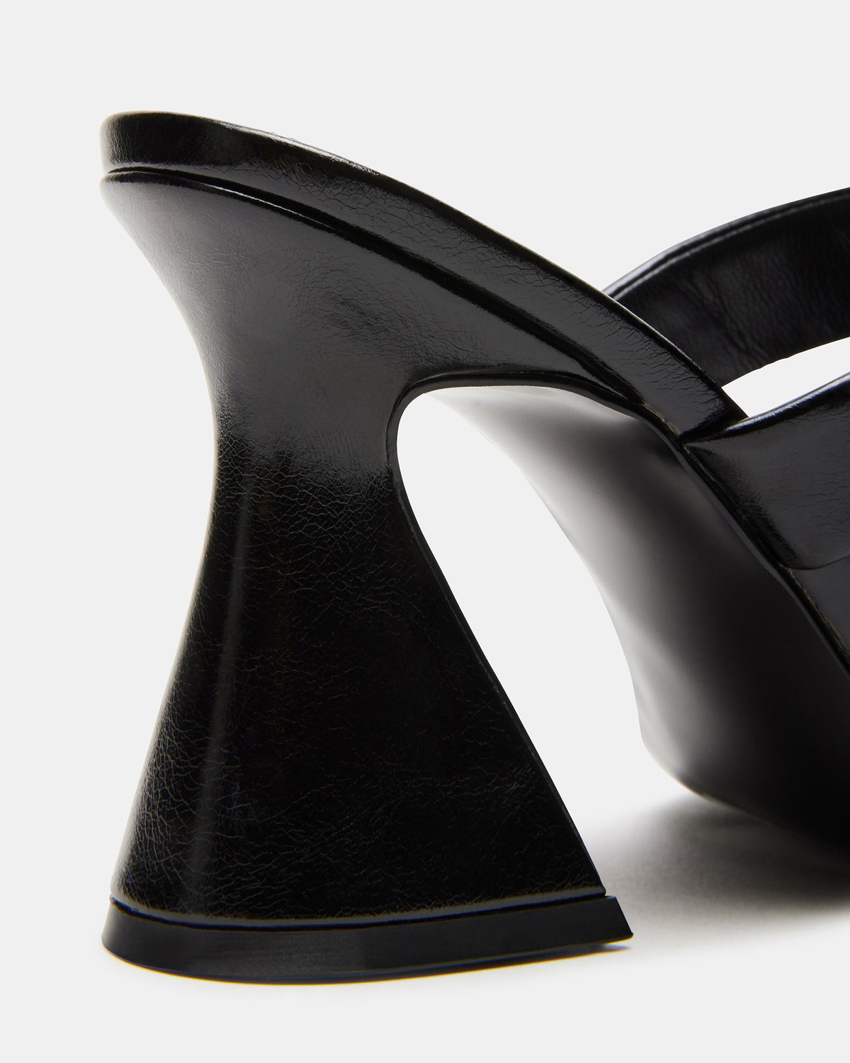 RENIE Black Women's Open Toe Mule Heel Steve Madden BLACK