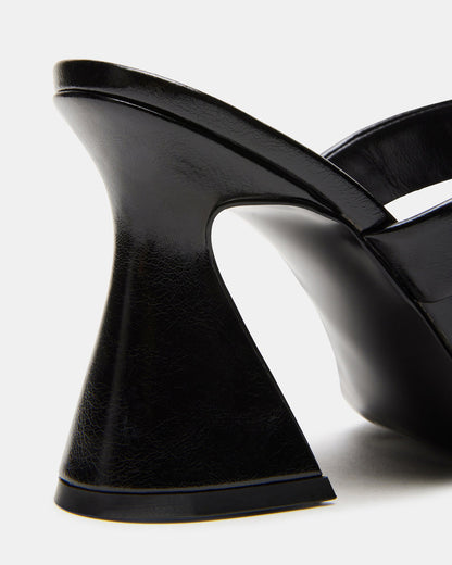 RENIE Black Women's Open Toe Mule Heel Steve Madden BLACK