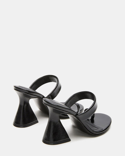 RENIE Black Women's Open Toe Mule Heel Steve Madden BLACK