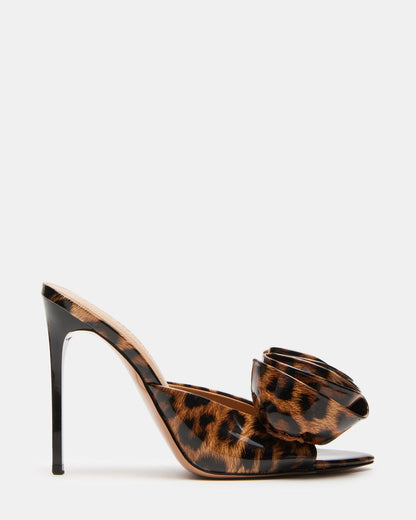 AFFINITY Leopard Patent Women's Multi Pointed-Toe Stiletto Mule Heel Steve Madden LEOPARD PATENT