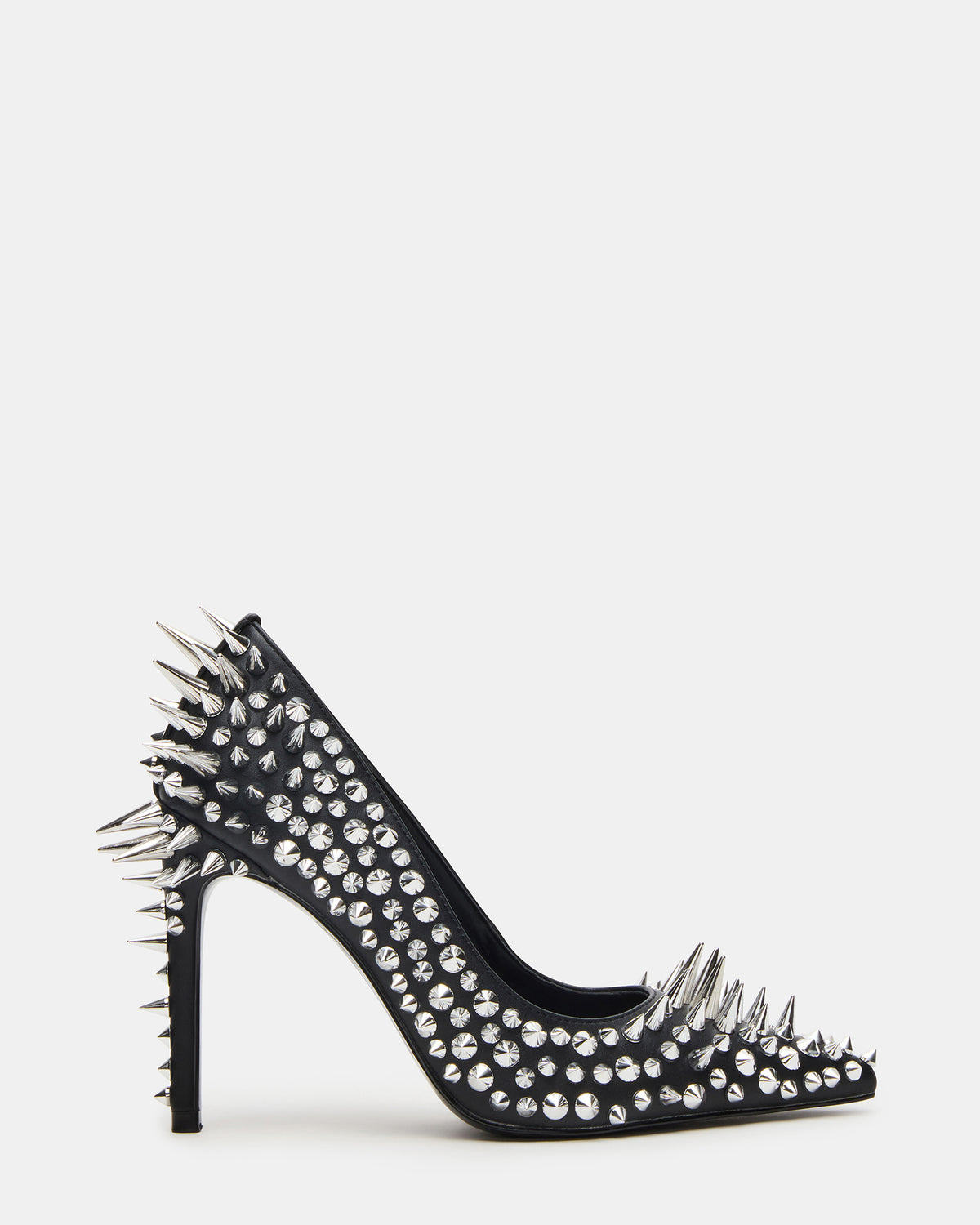 NOIR Black Stud Pointed-Toe Stiletto Pump Women's Heels Steve Madden BLACK