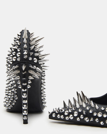NOIR Black Stud Pointed-Toe Stiletto Pump Women's Heels Steve Madden BLACK